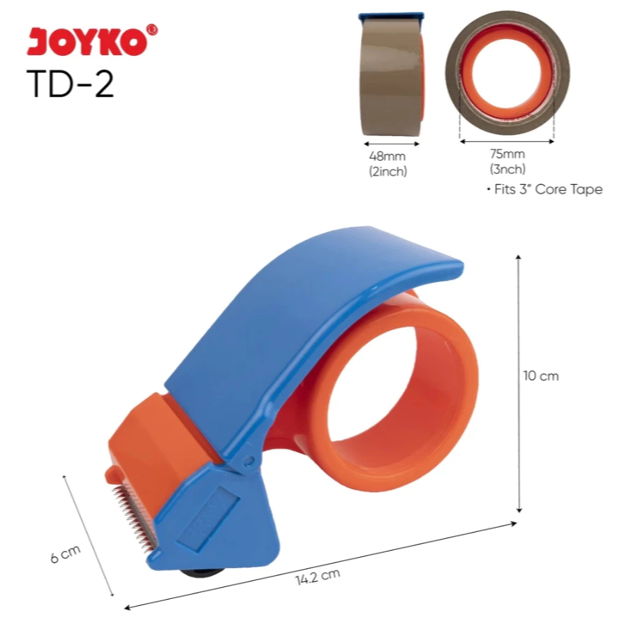 

Tape Cutter Dispenser / Alat Potong Lakban Pemotong Pita Perekat TD-2 - 1 Pcs (Satuan) - Joyko