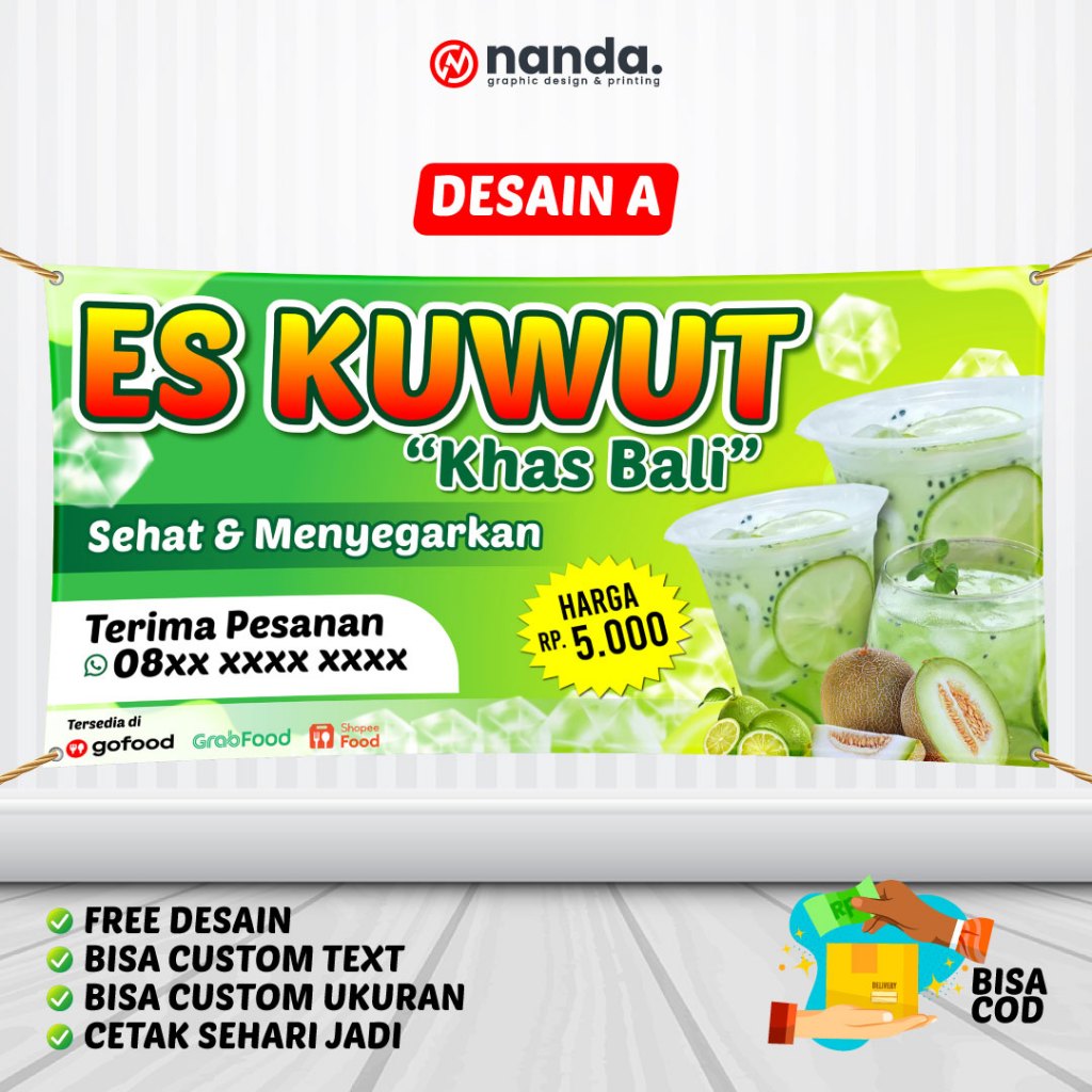 SPANDUK ES KUWUT - BANNER ES KUWUT - SPANDUK TAKJIL - BANNER TAKJIL - SPANDUK MINUMAN - BANNER MINUM