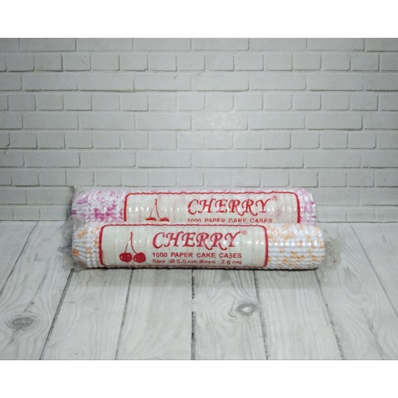 KERTAS CUP BOLU KUKUS MOTIF / CHERRY PAPER CAKE CASES - CHERRY
