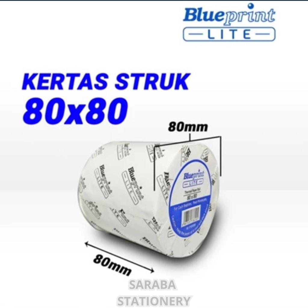 

KERTAS STRUK THERMAL EDC BLUEPRINT LITE 80x80 80 x 80 MM 1 Rol KERTAS STRUK KASIR TERMAL