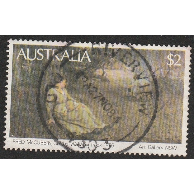 

A 11606 SATU BUAH PRANGKO AUSTRALIA NOMINAL BESAR $2 TEMA ON THE WALLABYI TRACK TAHUN 1896 DENGAN KONDISI SUDAH ADA CAP