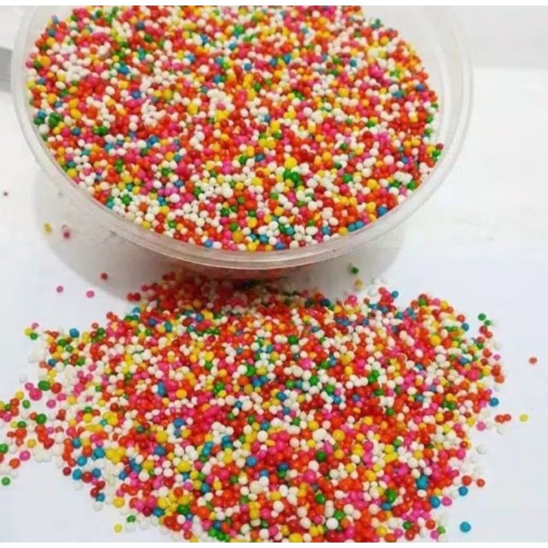 

SPRINKLE TRIMIT GULA HIASAN KUE WARNA WARNI 50gr 100gr 250gr (REPACK)