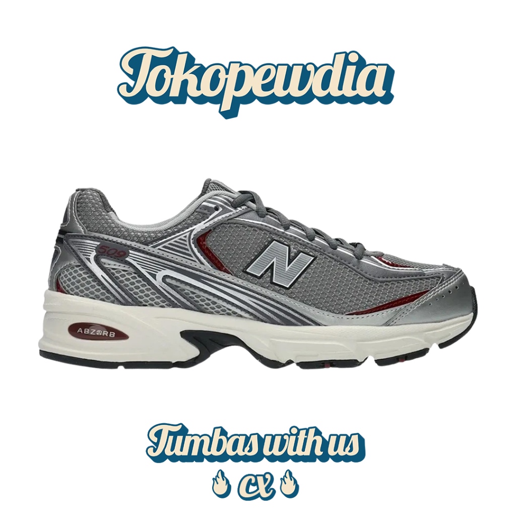 New Balance 509 Silver Grey Red (U509D1)