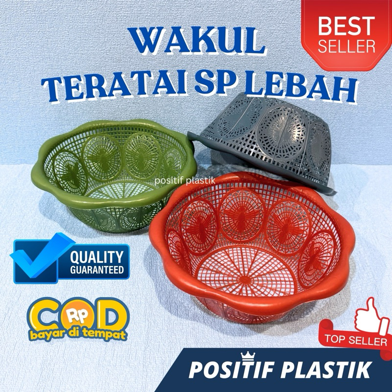 Wakul/Ceting TERATAI SP LEBAH (1 lusin/12pcs) Bakul Nasi Plastik Baskom Hajatan [POSITIF PLASTIK]