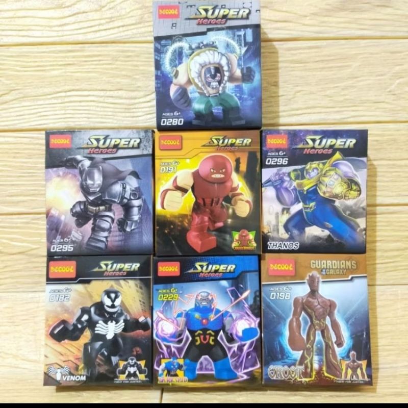 mainan balok susun edukatif brick block big figure super heroes Decool darkseid venom batman