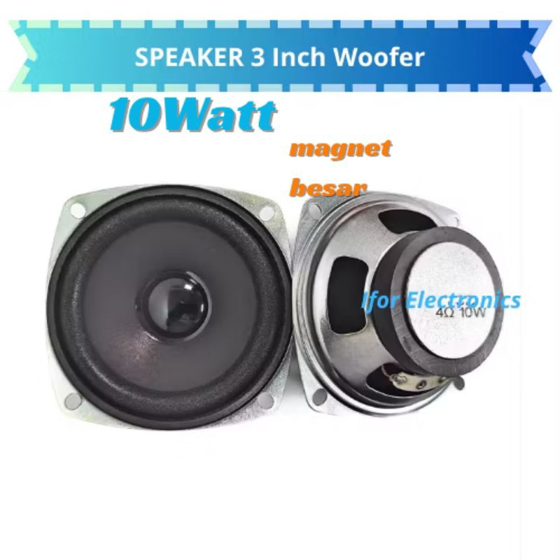 Speaker 3 inch 10 Watt woofer 4 ohm Magnet Besar