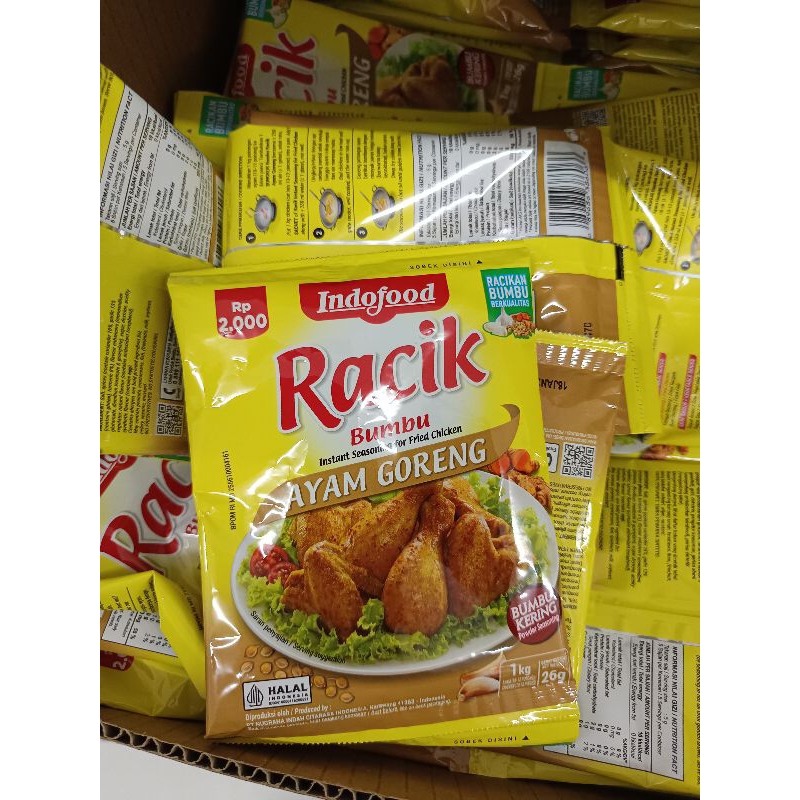 

Indofood Bumbu Racik Ayam Goreng 26 gr ( 1 renceng x 10 sachet )