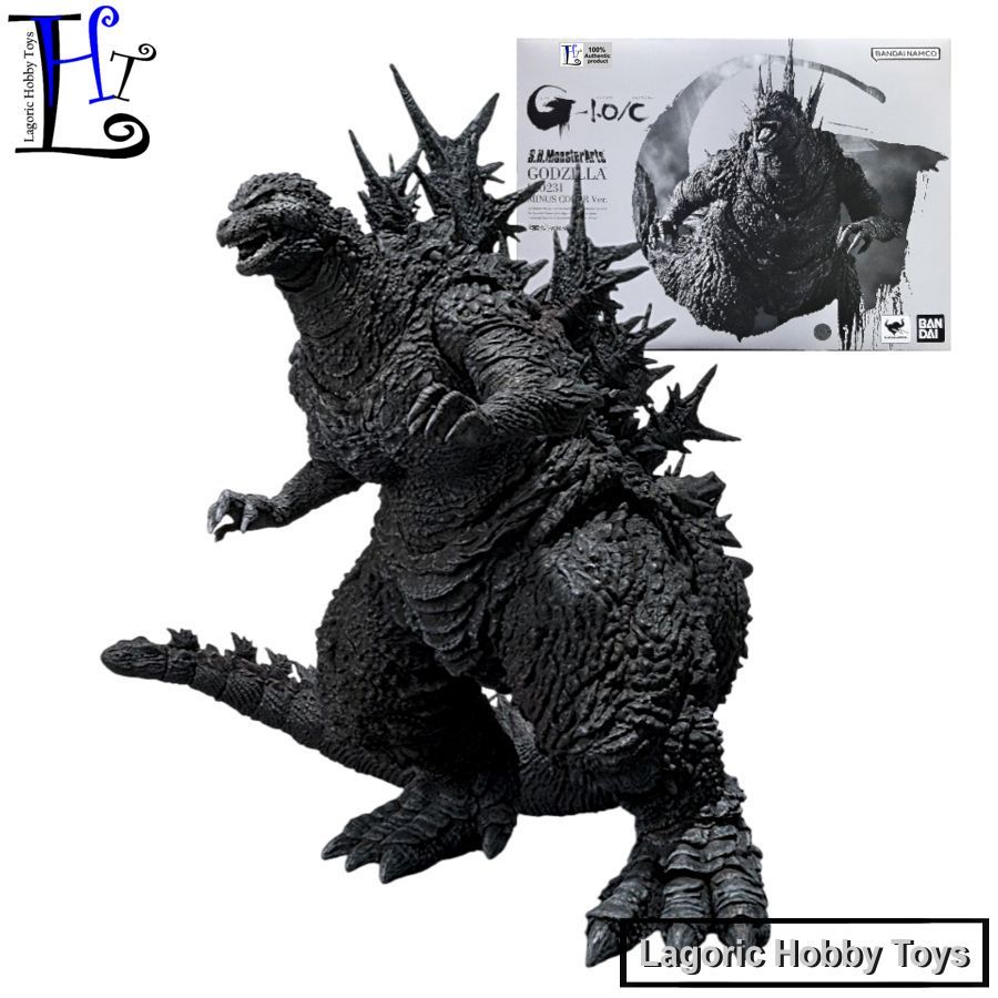 SHM S.H.MonsterArts Godzilla -1 Minus One 2023 Minus Color Ver. Bandai Mainan Figure