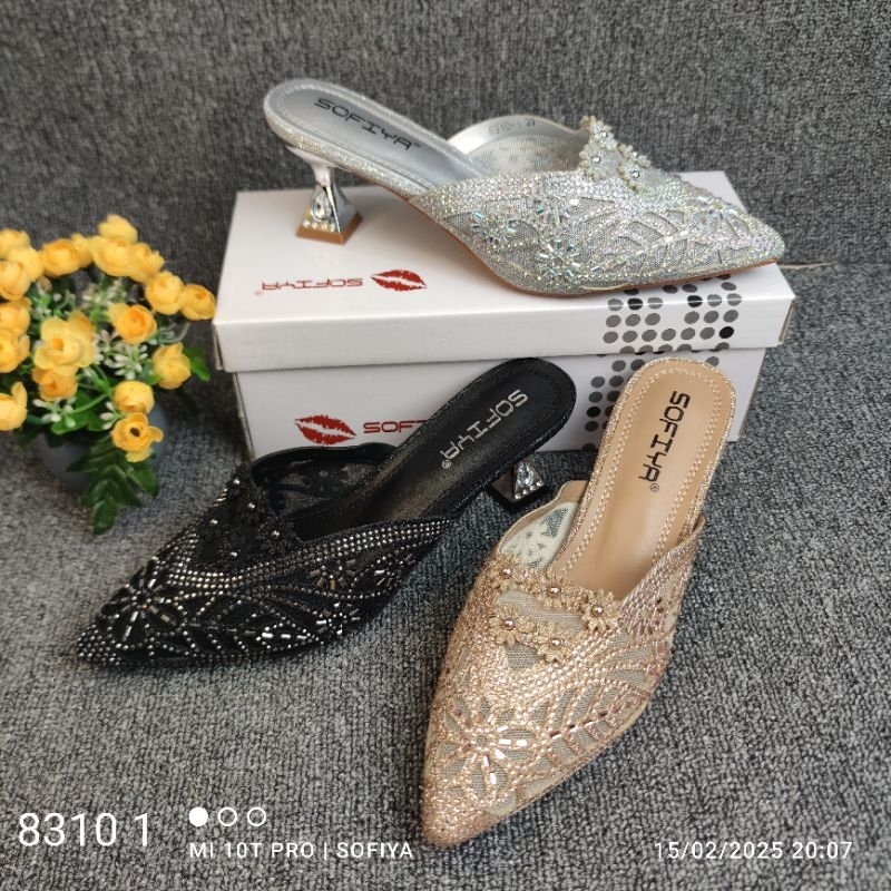 [BISA COD] SOFIYA ORI 8310 1 SANDAL PESTA WANITA IMPORT / SLOP IN SANDAL RAJUT / SENDAL PERNIKAHAN /
