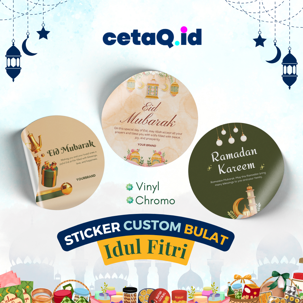 

Sticker Idul Fitri Custom , Stiker Ramadhan Kareem, Sticker Label Eid Mubarak Mubarok Ramadan