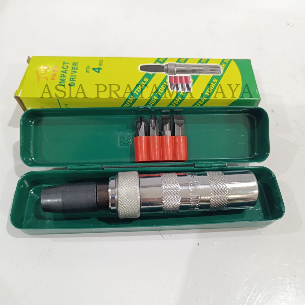 RUSH OBENG GETOK 5 PCS /Impact driver besi Box 5pc / Obeng getok 5pc / obeng ketok Tekiro