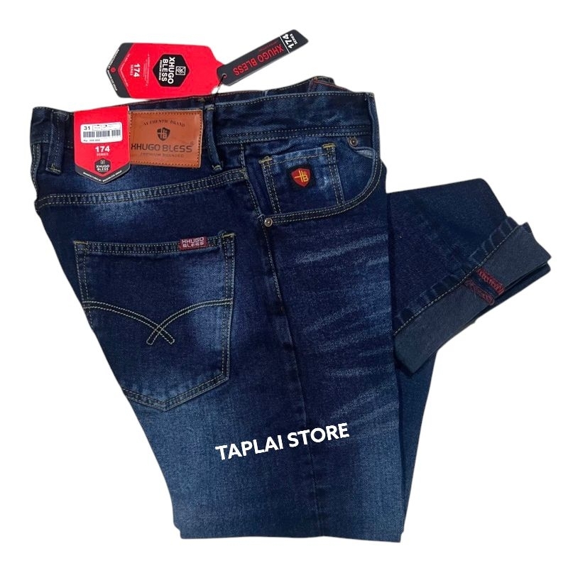 CELANA PANJANG PRIA XHUGO BLESS STANDAR // CELANA PANJANG JEANS LEGULER DENIM PREMIUM