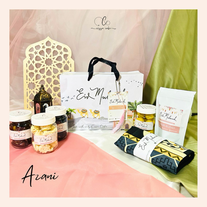 

Hampers Lebaran Paket Azani / Eid Hampers / Hadiah Lebaran / Kue Lebaran
