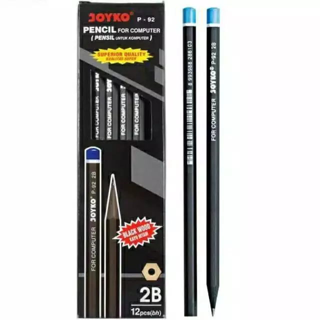 

Pensil Joyko 2B P-92 Black Wood / Pencil Joyko 2B P-92 (1 Pak/12)