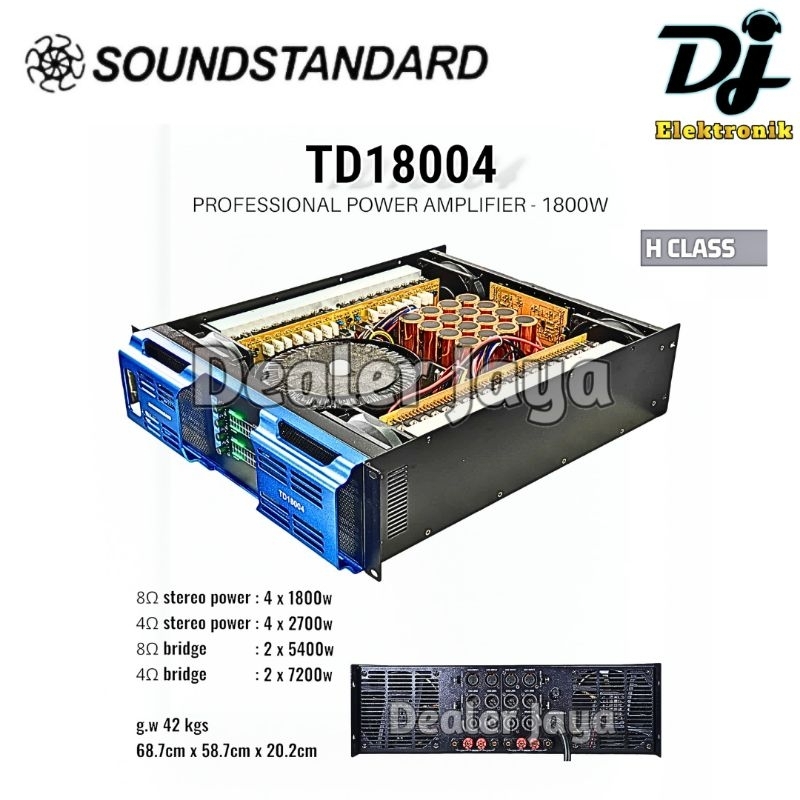 Power Amplifier Soundstandard TD 18004 / TD18004 - 4 channel (Sound Standart)