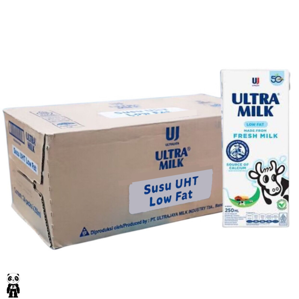

Susu Ultra Milk Low Fat Karton isi 24 pcs X 250ml Susu UHT Rendah Lemak