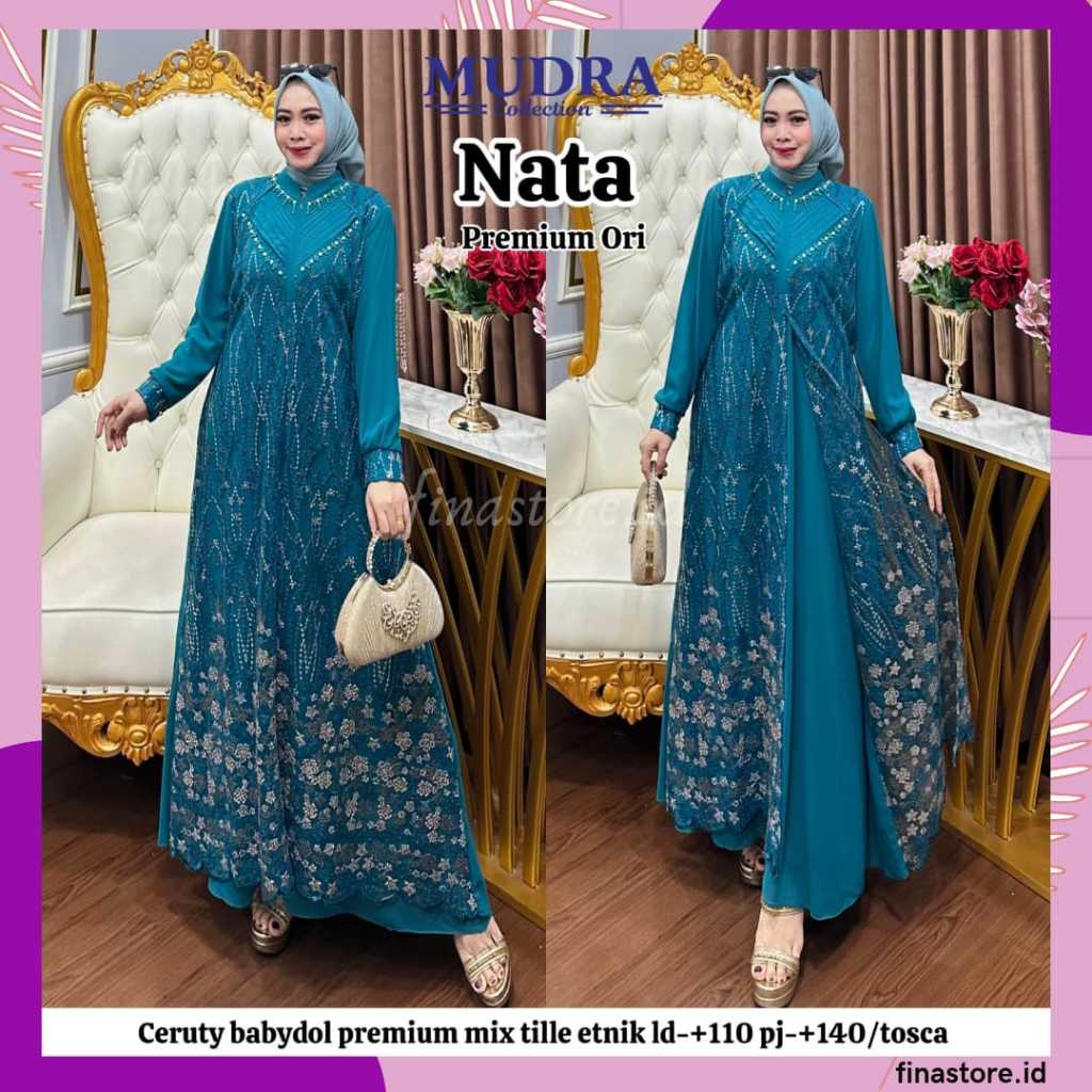 Gamis Mudra Collection / Gamis Terbaru / Gamis Wanita / Gamis Premium / Gamis Pesta / One Set / Sete