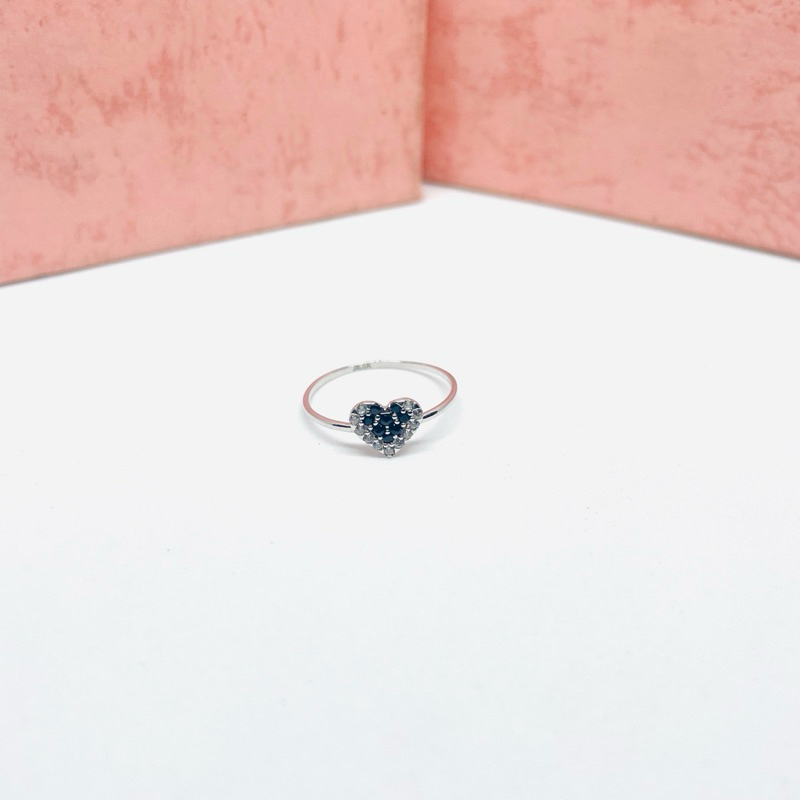 Cincin Emas Putih Asli kadar 300/6k muda love hitam putih