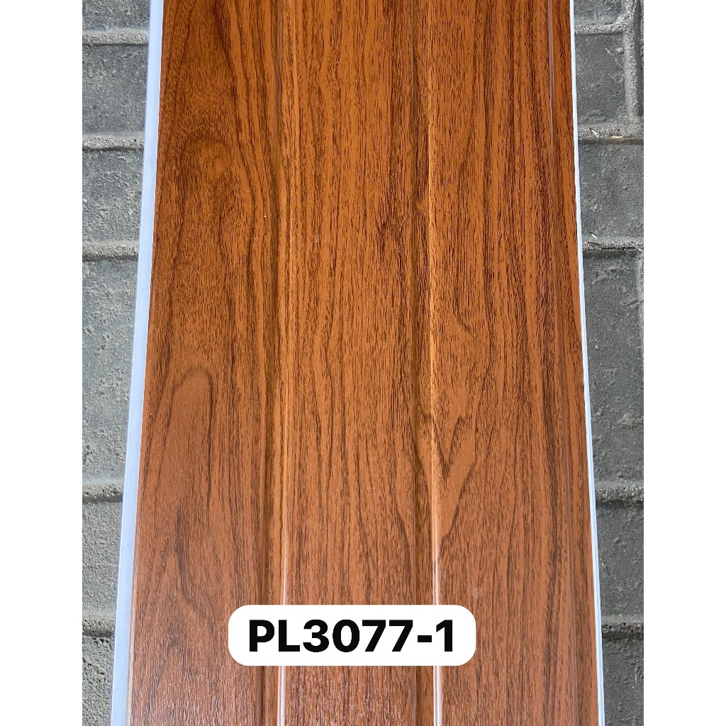 Shunda plafon pvc serat kayu coklat tua doff PL 3077-1