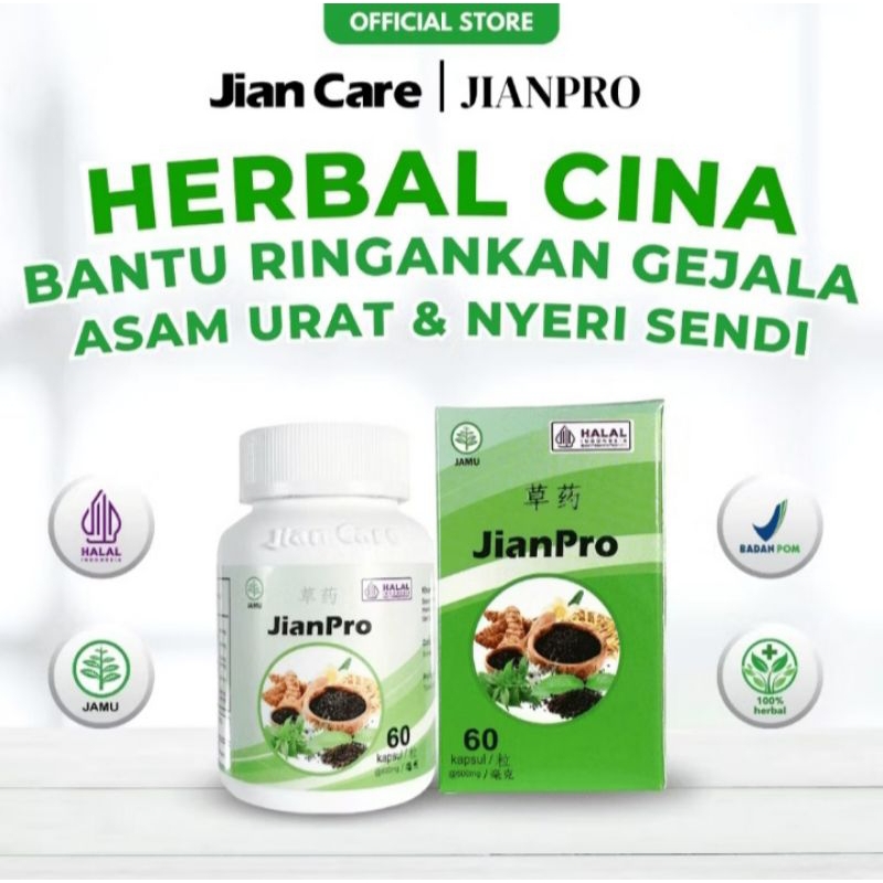 

HERBAL NEW JIANPRO / OBAT ASAM URAT / OBAT LINU / OBAT REUMATIK -1botol