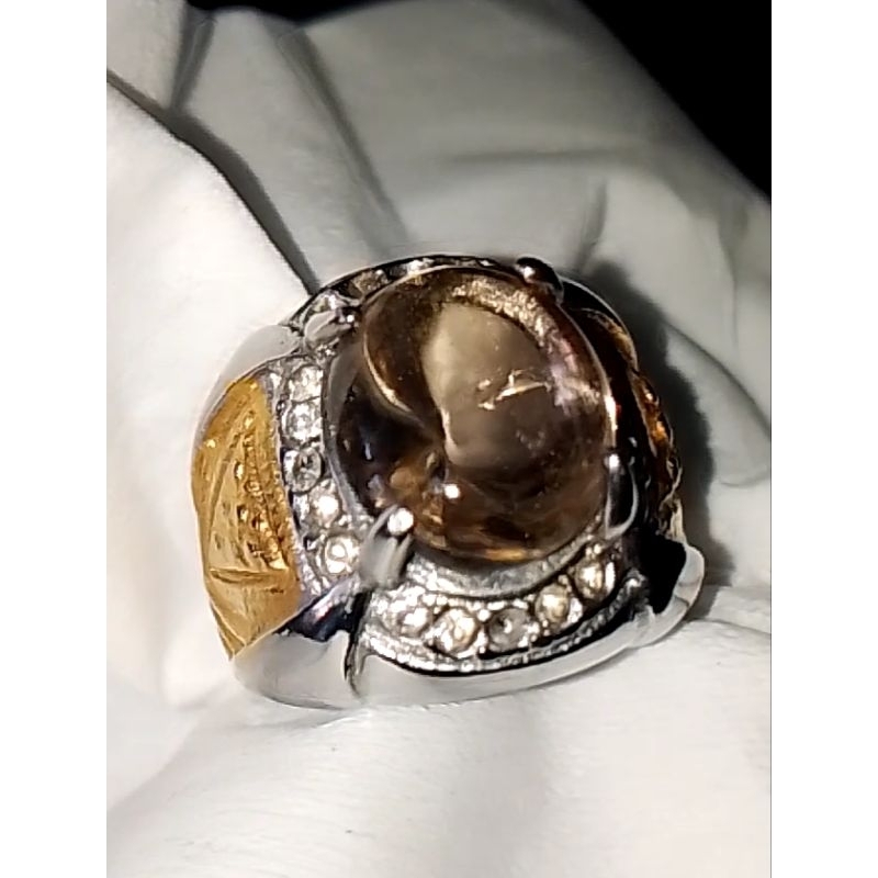 Natural Kecubung Kuning Lawasan Kristal Kalimantan