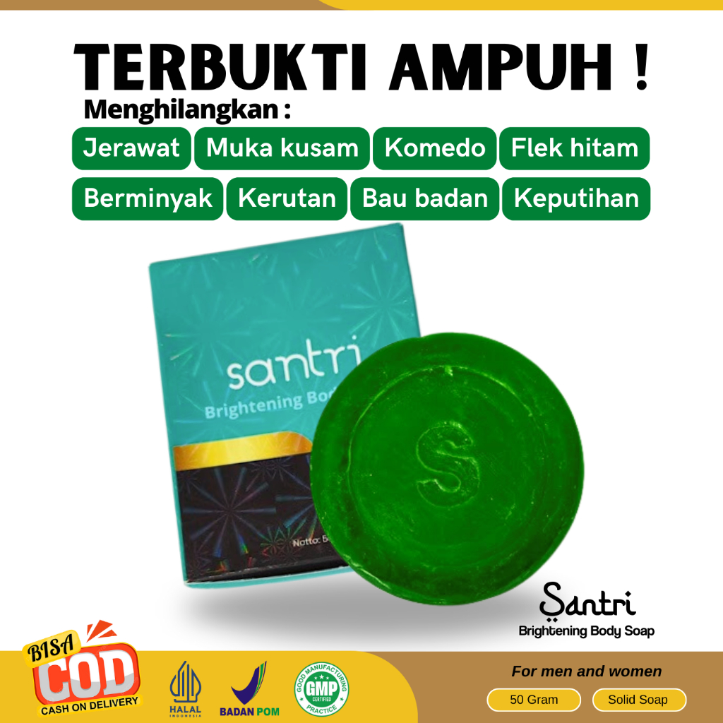 Sabun Pembersih Wajah Pria Wanita Atasi Jerawat Muka Kusam Berminyak Kerutan Komedo Flek Hitam