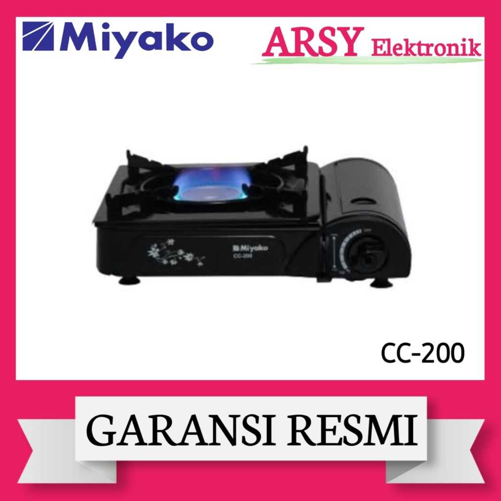 KOMPOR GAS PORTABLE MIYAKO CC-200/MIYAKO KOMPOR GAS PORTABLE CC-200 GARANSI RESMI