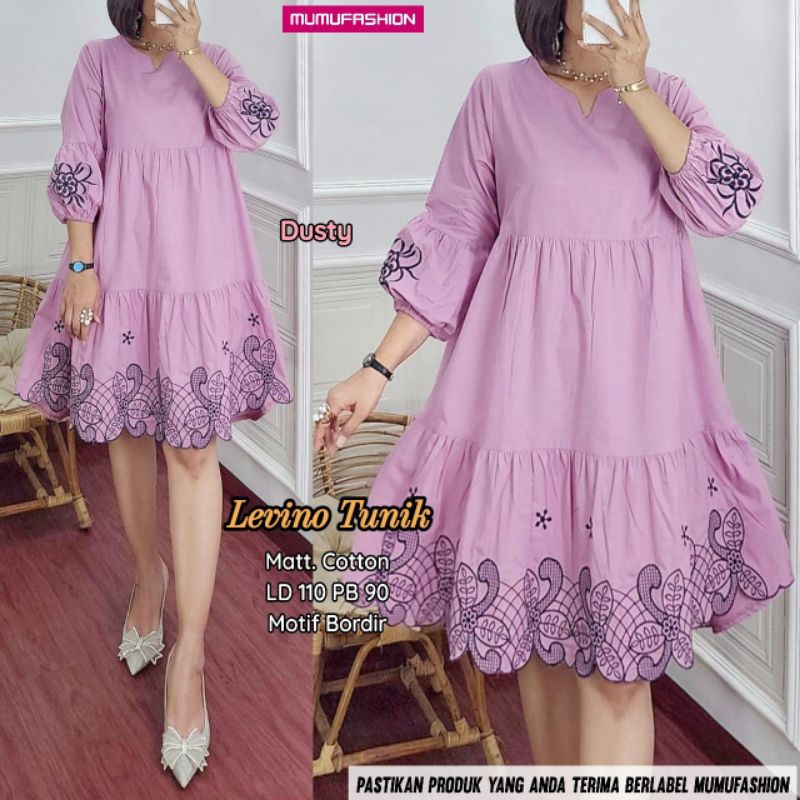 wyhomeshop-Levino tunik katun motif bordir by mumufashion