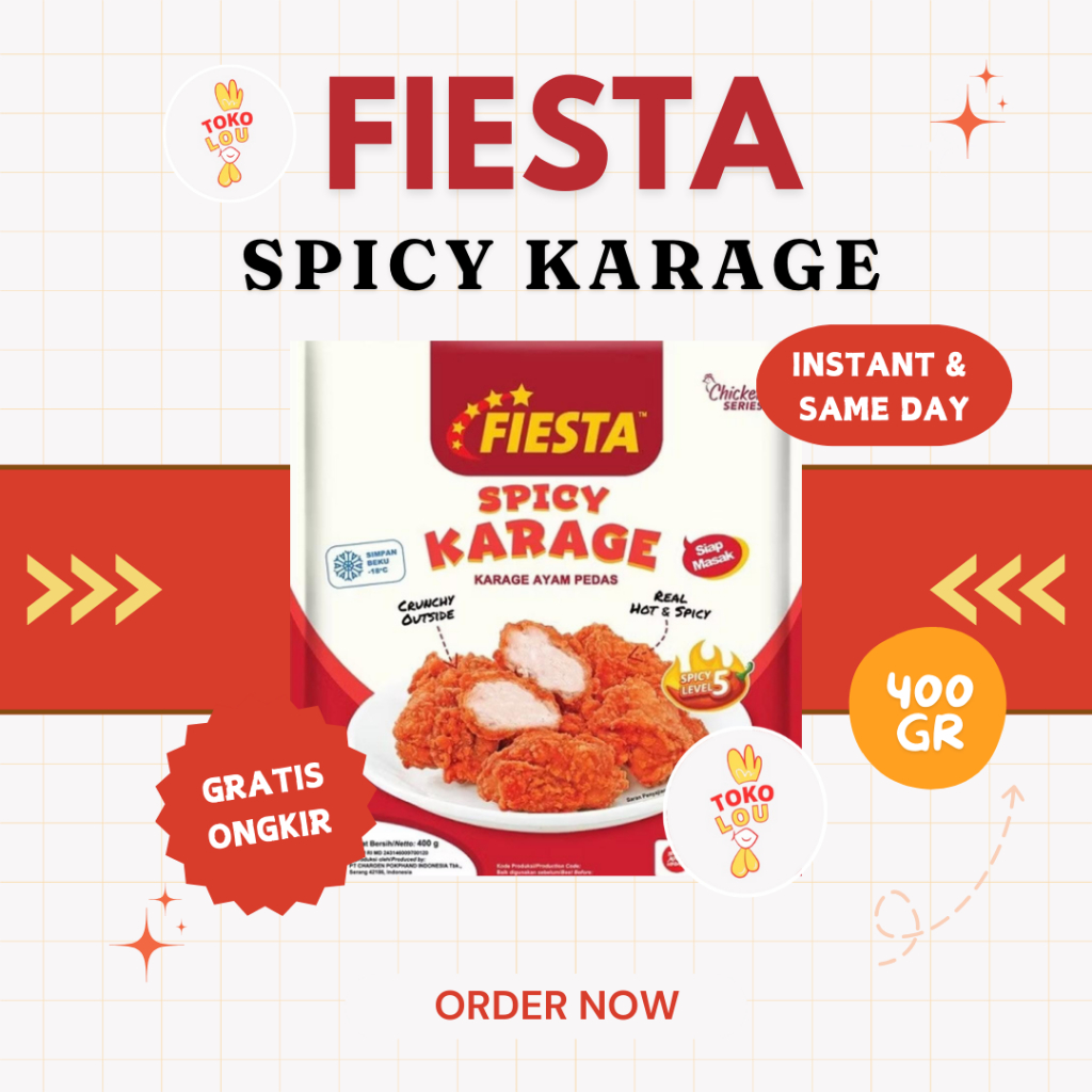 

FIESTA SPICY KARAGE 400 GR | KARAGE AYAM PEDAS