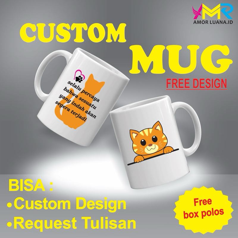 Mug Custom + box polos
