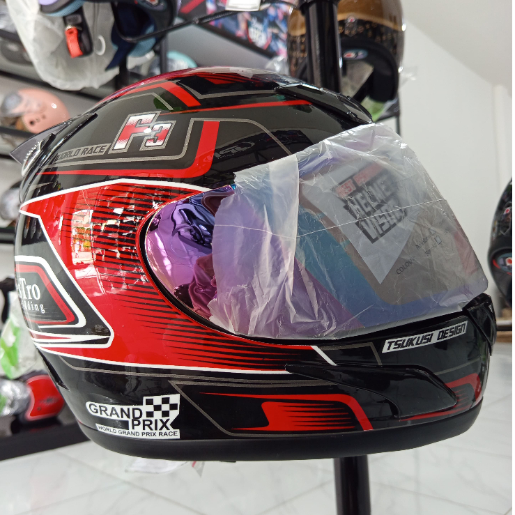 HELN JPN FULLFACE KACA RAINBOW F3 BLACK