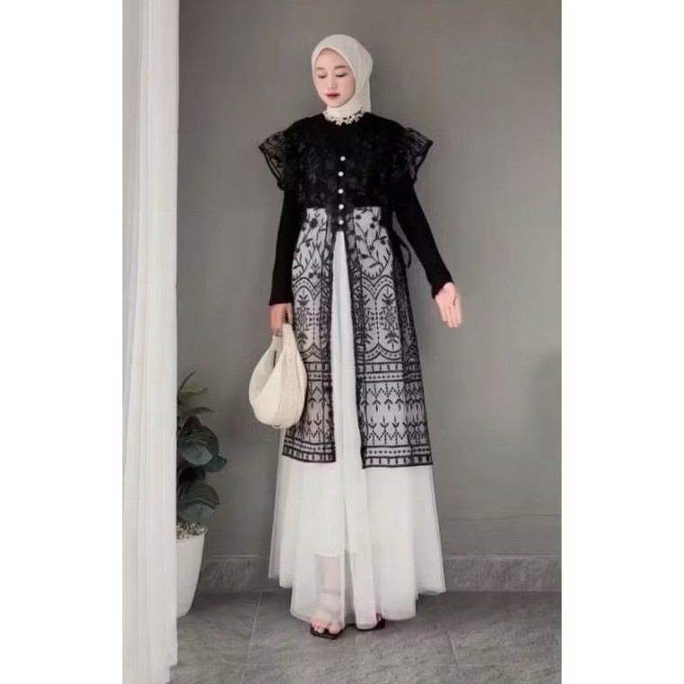 Hot Sell FujiOuter Brukat Olla EleganOuter Kondangan Outer Olla Hari Raya