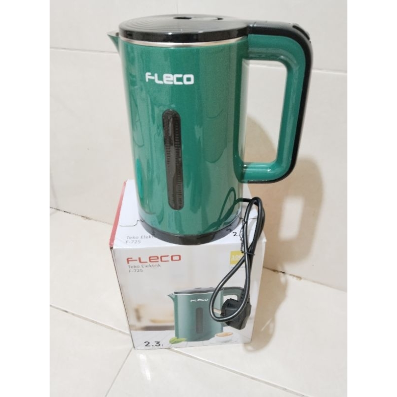 COD Fleco F-725 Teko Listrik 2.3 Liter Otomatis / Mug Fleco F-725 Stainless Steel Anti Karat