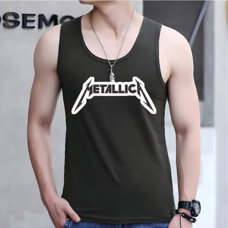 Kaos Singlet Pria Metallica Singlet Pria Dewasa Atasan Pria Fahsion