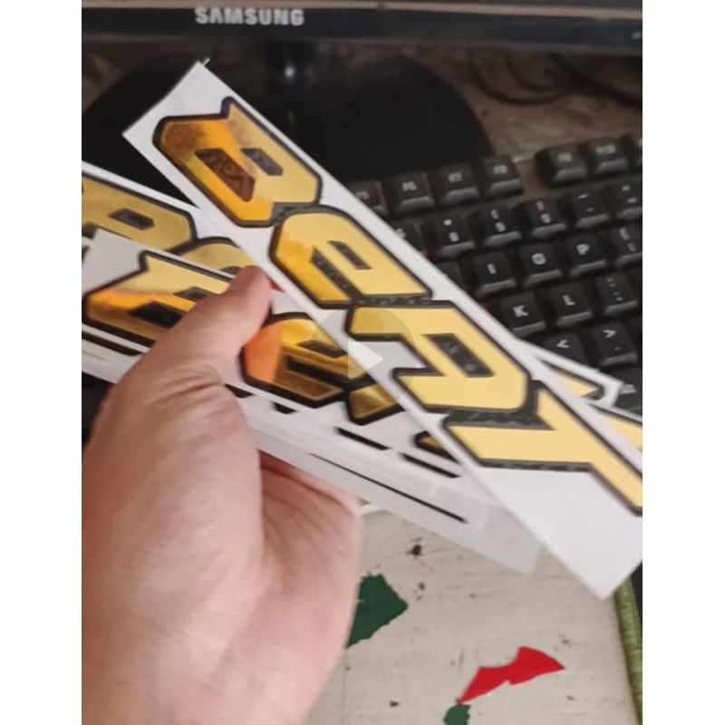 stiker cutting beat gold cutting sticker beat