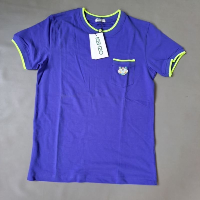 atasan kaos tshir kenzo biru birel bordir pria wanita new pl