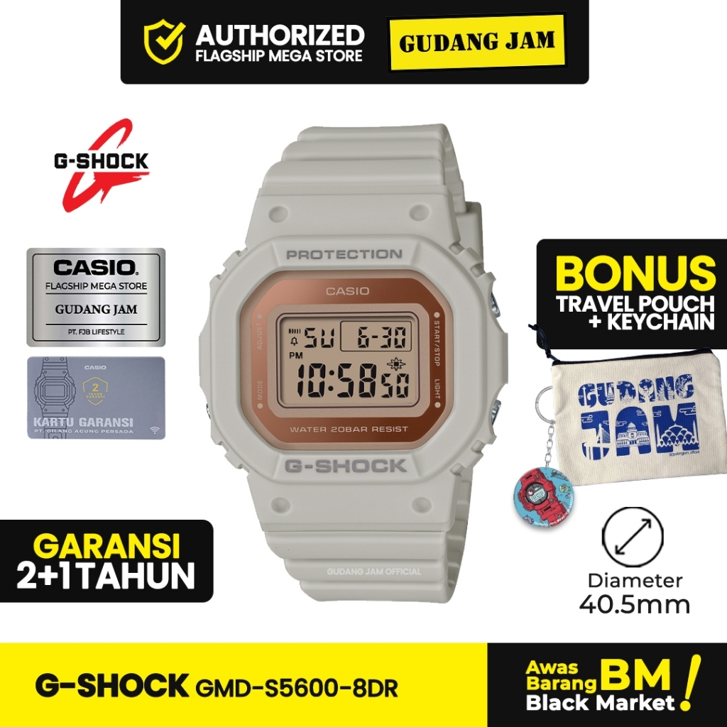 GShock GMD-S5600-8DR GMD-S5600 GMDS5600 Garansi Resmi 2 Tahun