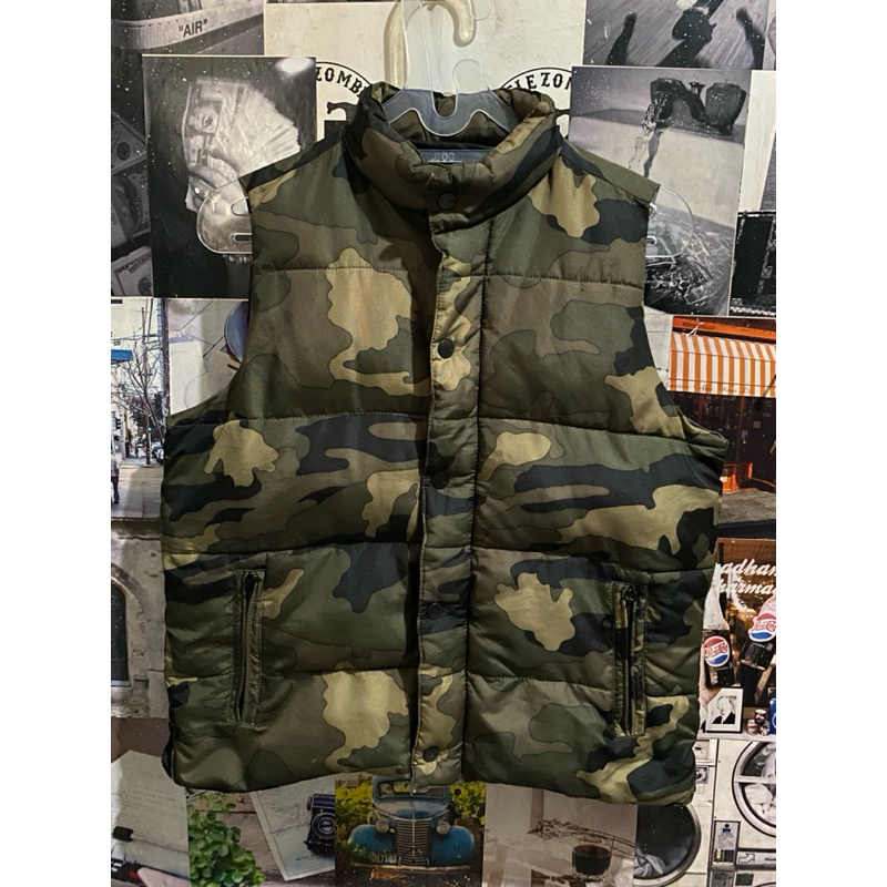 vest old navy army / rompi vintage / vest army / vest second / camo