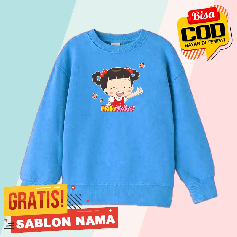 Sweater Anak Anak Hello Jadoo Choi Jadoo / Jaket Sweater Anak Laki Laki & Perempuan Custom Nama Hell