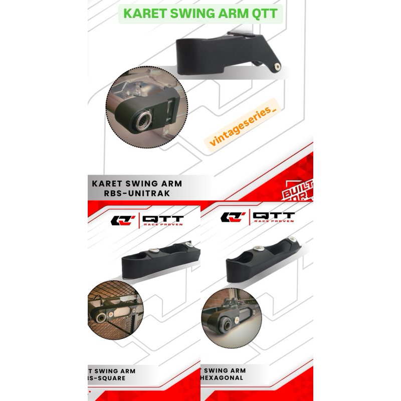 KARET SWING ARM QTT UNITRACK / HEXAGONAL KARET BANTALAN ARM QTT SQUARE UNITRAK