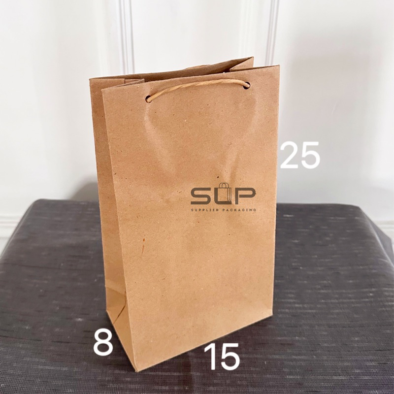 

PAPER BAG COKLAT POLOS 15x25 SOUVENIR PERNIKAHAN WAFER TEH PUCUK