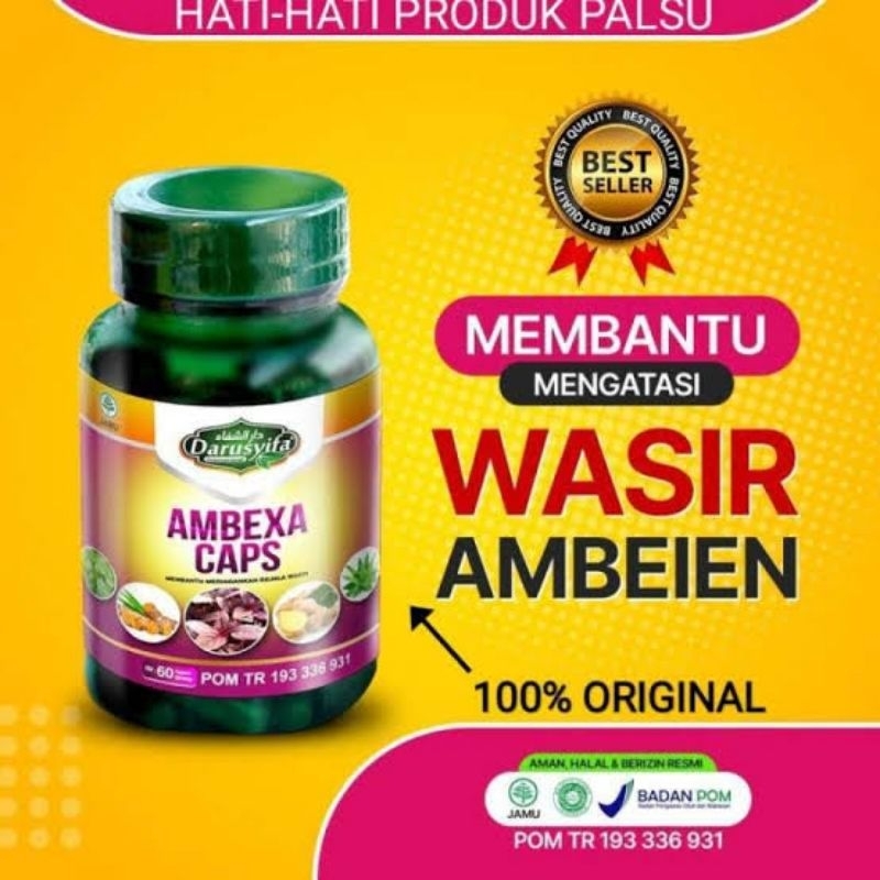 Ambexa Original Daun Ungu Ambexa Kapsul Mengatasi Wasir Ambeien Isi 60 Kapsul