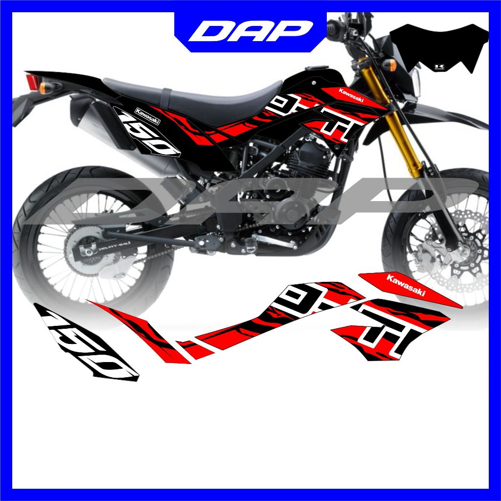 Striping Kawasaki DTracker 150 SE 2021 MERAH
