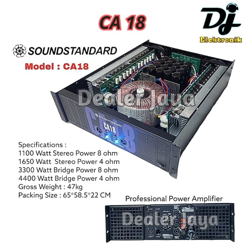Power Amplifier Soundstandard CA 18 / CA18 - 2 channel (Sound Standart)