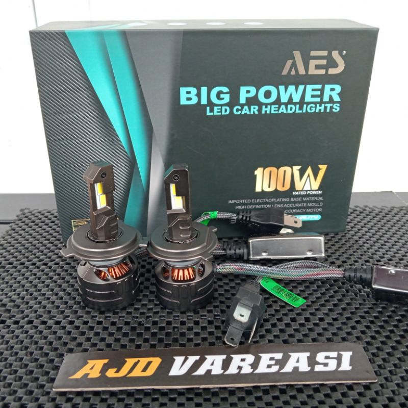 lampu turbo p5 led headligth H4 100 wat premium quality merek AES