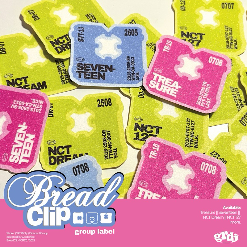 

Bread Clip Group Sign Sticker SEVENTEEN, TREASURE, NCT Dream, NCT127