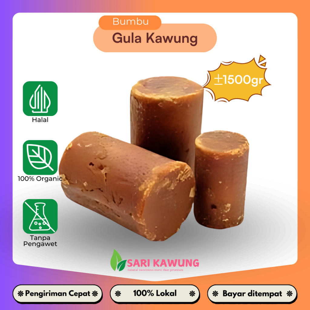 

Gula Kawung-Gula Merah-Gula Aren-Gula Organik-Gula Alami 100%-Gula Nira-Gula Tradisional-Gula Kawung
