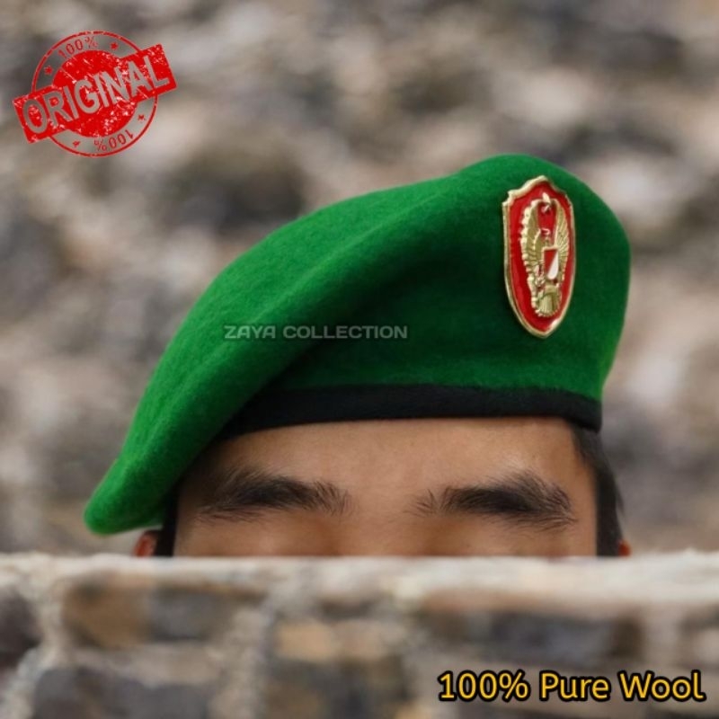 BARET TNI AD CAMEL + EMBLEM