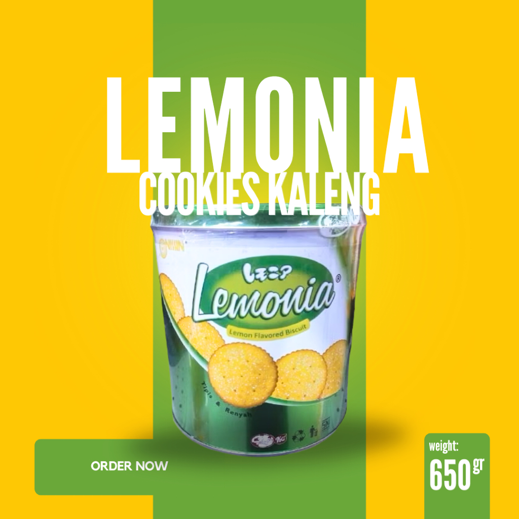 

Lemonia Cookies Kaleng Biskuit Lemon Snack Camilan Lebaran Idul Fitri 650g