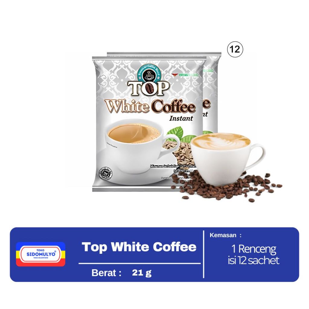 

Top White Coffee 12 x 21g ( kopi sachet )